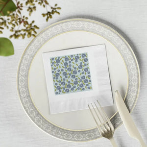 White Coined Paper Napkins - Elegant Table Decor - Dipaliz