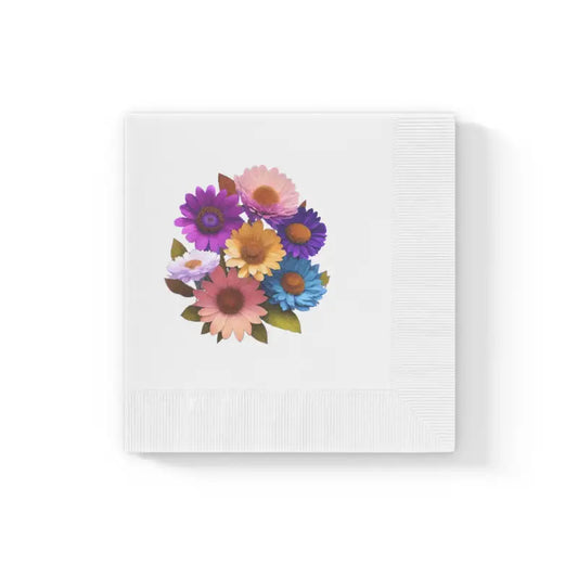 Elevate Events with Dipaliz White Coined Napkins! - 4.8’’ x / 50 Pcs Home Decor