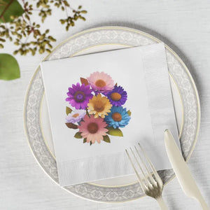 White Coined Napkins - Elegant Eco-friendly Paper - Dipaliz