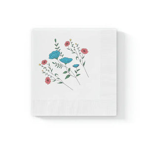 White Coined Napkins - Elegant Party Essential - Dipaliz - 4.8’’ x / 50 Pcs - Paper