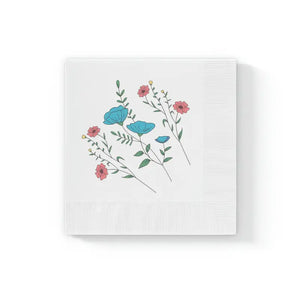 White Coined Napkins - Elegant Party Essential - Dipaliz - 6.5’’ x / 100 Pcs - Paper