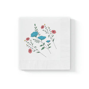 White Coined Napkins - Elegant Party Essential - Dipaliz - 6.5’’ x / 50 Pcs - Paper