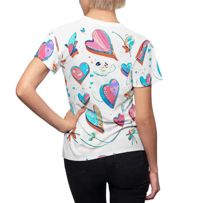 Dazzle in Style with Trendy Women’s Aop Cut & Sew Tee - T-shirt