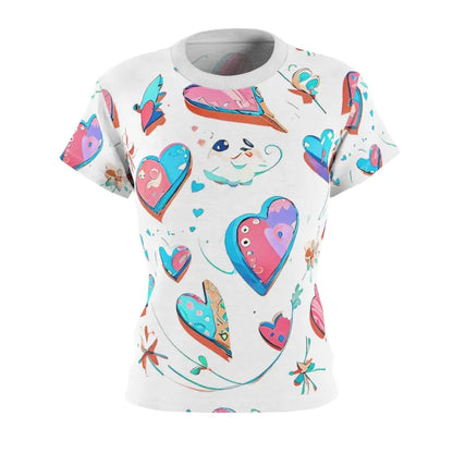 Dazzle in Style with Trendy Women’s Aop Cut & Sew Tee - T-shirt