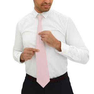Pink Necktie Polyester Silky Finish Statement Style - Dipaliz - one Size - Neckties