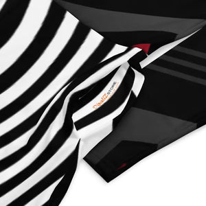 Wavy Black Stripes Long Sleeve Midi Dress - Women’s Fashion - Dipaliz - Dresses