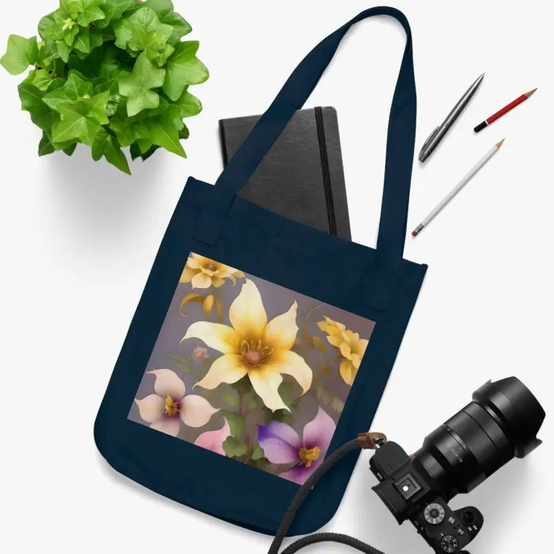 Dazzling Canvas Tote Bag Make a Statement with Dipaliz - one Size / Navy Bags