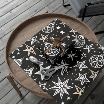 Dazzle with Shimmering Christmas Stars Gift Wrap Papers - 30’’ x 20’’ / Matte Home Decor