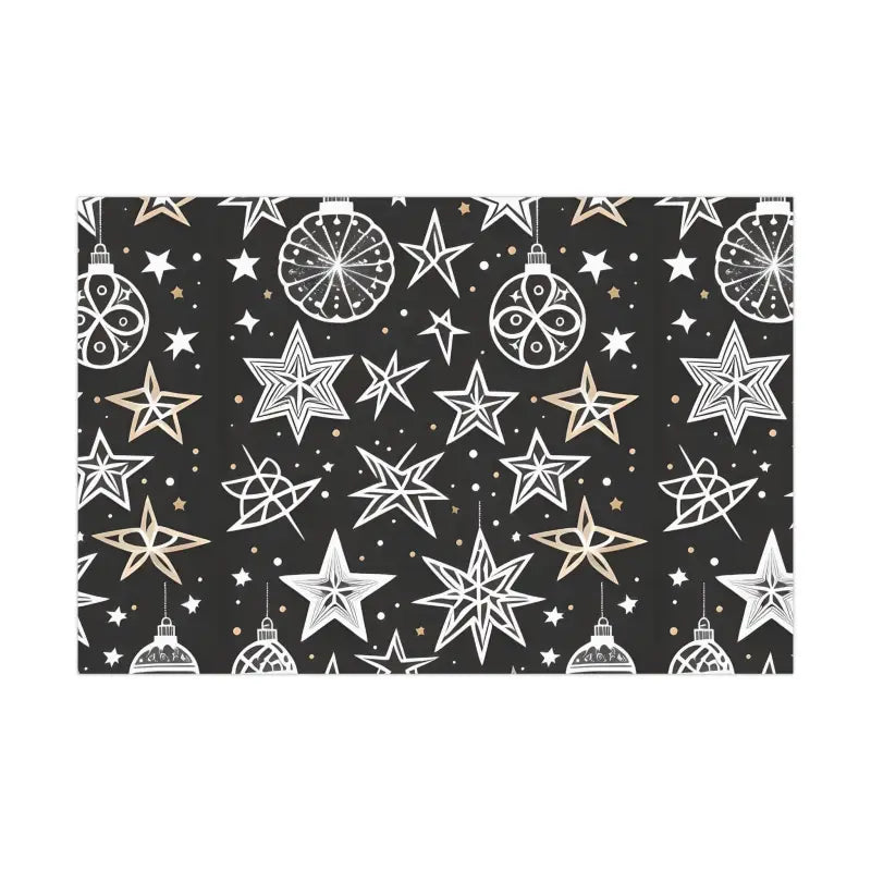 Dazzle with Shimmering Christmas Stars Gift Wrap Papers - Home Decor