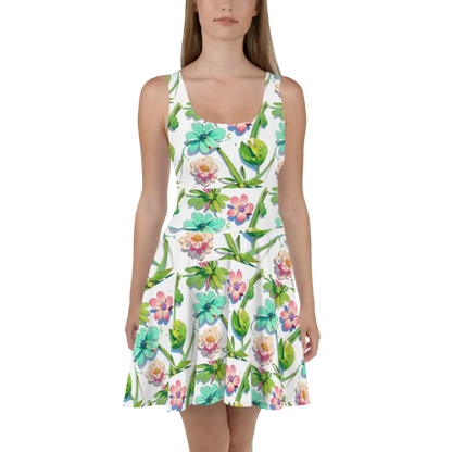 Dipaliz Wild Flowers Skater Dress: Nature’s Vibrant Statement - Xs Dresses