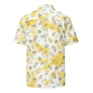 Yellow Tie Die Unisex Button Shirt - Bold Eco Style - Dipaliz - Shirts