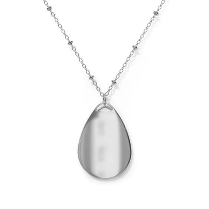 Brilliant Oval Necklace: Nature-inspired Ellipse Pendant - one Size / Silver Accessories