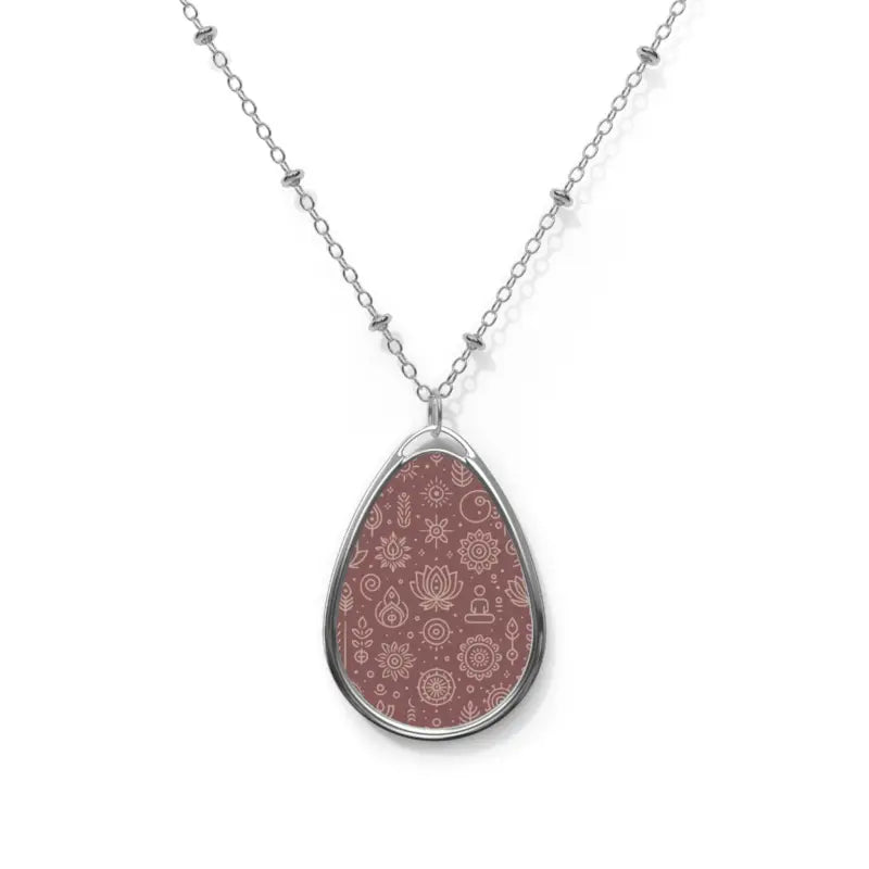 Brilliant Oval Necklace: Nature-inspired Ellipse Pendant - one Size / Silver Accessories