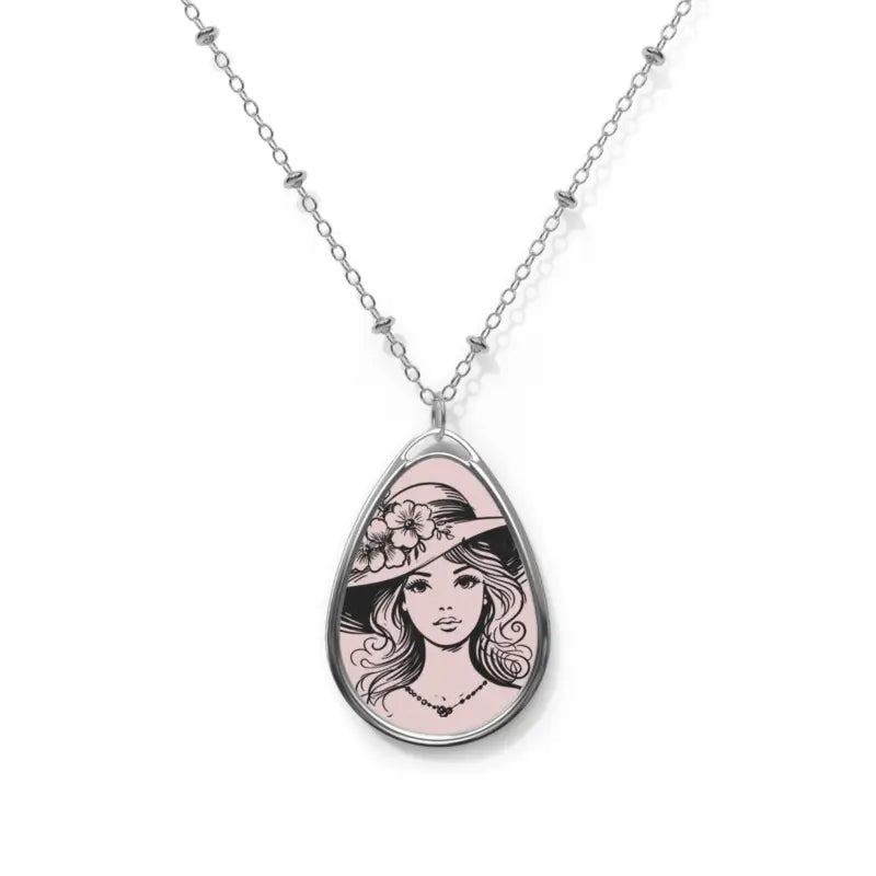 Discover Elegance with the Dazzling Oval Necklace - one Size / Silver Accessories