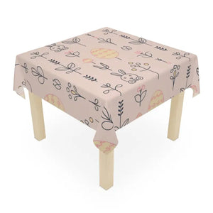 Flora Tablecloth Pink Easter Egg Home Decor Spring Elegant Dipaliz - one Size / White - Tablecloths