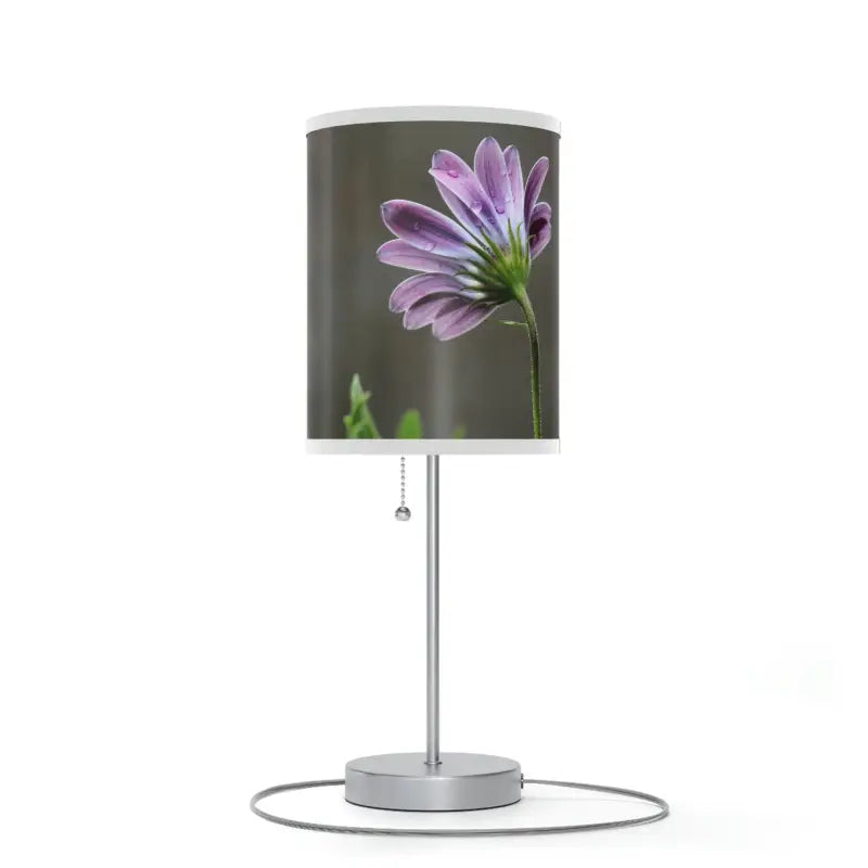 Dazzling Purple African Daisy Lamp Brightens your Space - White / Silver / one Size Home Decor