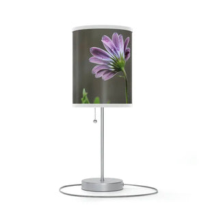 Purple African Daisy Steel Lamp - Elegant Home Decor - Dipaliz - White / Silver / one Size - Lamps