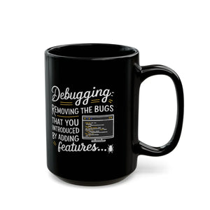Sleek Debugging Black Mug - Ceramic Drinkware - Dipaliz - Mugs
