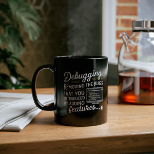 Sleek Debugging Black Mug - Ceramic Drinkware - Dipaliz - Mugs