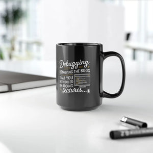 Sleek Debugging Black Mug - Ceramic Drinkware - Dipaliz - Mugs