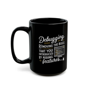 Sleek Debugging Black Mug - Ceramic Drinkware - Dipaliz - Mugs