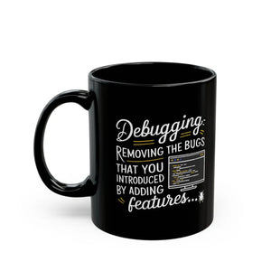 Sleek Debugging Black Mug - Ceramic Drinkware - Dipaliz - Mugs