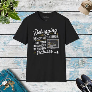 Debugging Tee - Soft Cotton Coding Style - Dipaliz - Black / s - T-shirts