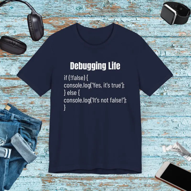 Debugging Life Tee: Tackle Bugs in Style & Comfort! - Navy / Xs T-shirt