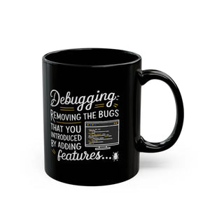 Debugging Black Mug Hot Coffee Companion - Dipaliz - Mugs