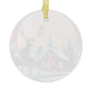 Glass Ornaments Bundle - Festive Reindeer Beveled Edges - Dipaliz - Holiday