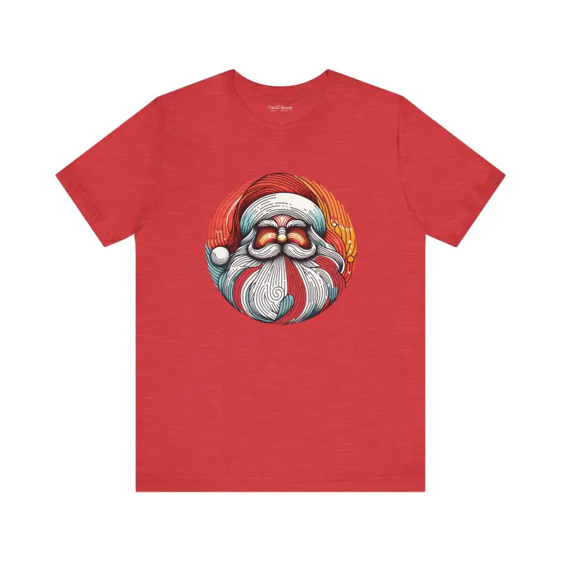 Cozy Santa Unisex Jersey: Festive Comfort for All - Heather Red / s T-shirt