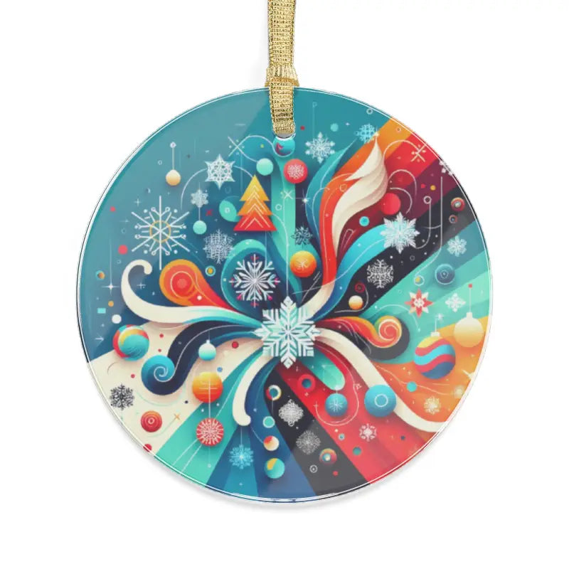 Deck your Halls with Vibrant Snowflake Acrylic Ornaments - 10 Pcs / Round / one Size Accessories