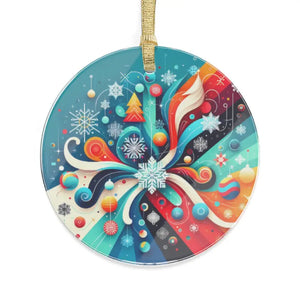 Vibrant Snowflake Acrylic Ornaments - Holiday Decor - Dipaliz - 5 Pcs / Round / one Size
