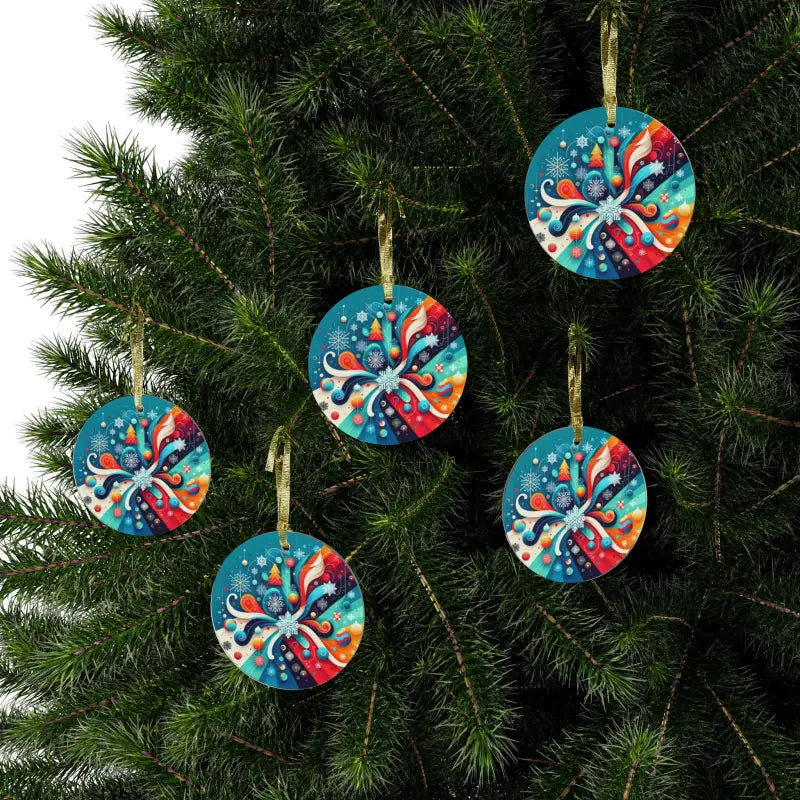 Deck your Halls with Vibrant Snowflake Acrylic Ornaments - Accessories