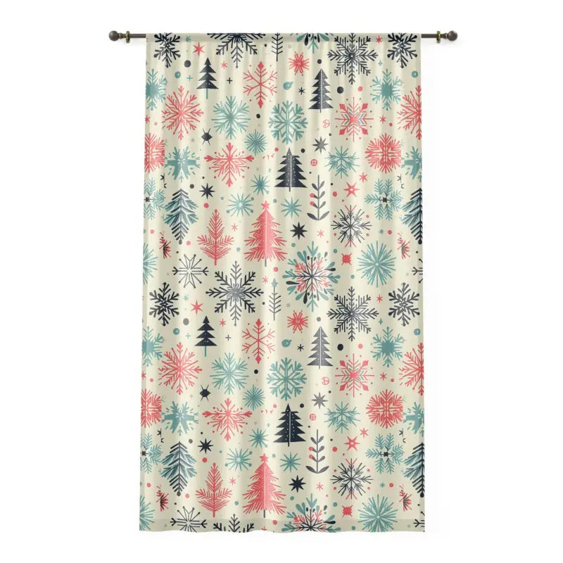 Deck your Windows with Festive Season Christmas Curtains - Sheer / White / 50’’ × 84’’ Home Decor