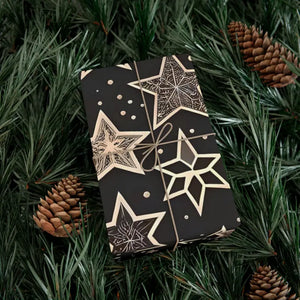 Christmas Stars Gift Wrap Papers - Festive Elegant Design - Dipaliz - Wrapping Paper