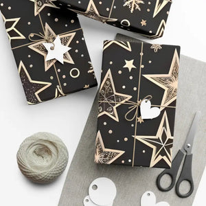 Christmas Stars Gift Wrap Papers - Festive Elegant Design - Dipaliz - Wrapping Paper