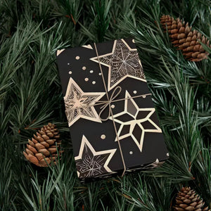 Christmas Stars Gift Wrap Papers - Festive Elegant Design - Dipaliz - Wrapping Paper
