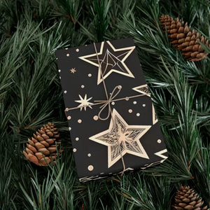 Christmas Stars Gift Wrap Papers - Festive Elegant Design - Dipaliz - Wrapping Paper