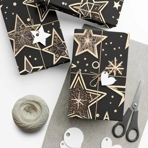 Christmas Stars Gift Wrap Papers - Festive Elegant Design - Dipaliz - Wrapping Paper