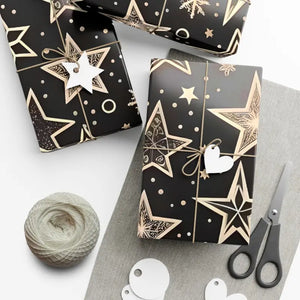 Christmas Stars Gift Wrap Papers - Festive Elegant Design - Dipaliz - Wrapping Paper