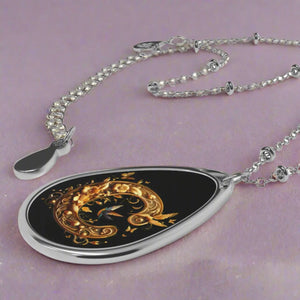 Chic Letter c Oval Necklace - Stylish Zinc - Dipaliz - Necklaces