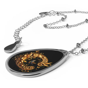 Letter c Oval Necklace Zinc - Chic Durable Style - Dipaliz - one Size / Silver - Necklaces