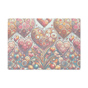 Hearts Cutting Board – Tempered Glass - Dipaliz - Boards