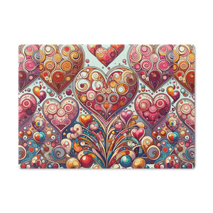 Hearts Cutting Board – Tempered Glass - Dipaliz - Boards