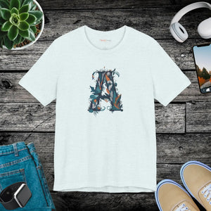 Decorative Letter a Unisex Jersey Short - Ultra-soft Cotton - Dipaliz - T-shirts