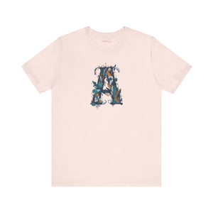 Decorative Letter a Unisex Jersey Short - Ultra-soft Cotton - Dipaliz - T-shirts