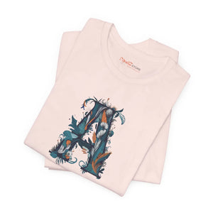 Decorative Letter a Unisex Jersey Short - Ultra-soft Cotton - Dipaliz - T-shirts