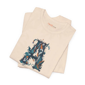 Decorative Letter a Unisex Jersey Short - Ultra-soft Cotton - Dipaliz - T-shirts