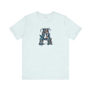 Decorative Letter a Unisex Jersey Short - Ultra-soft Cotton - Dipaliz - T-shirts